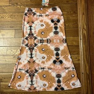 OMIGHTY TAN YING-YANG FAIRYCORE Y2K LONG SKIRT